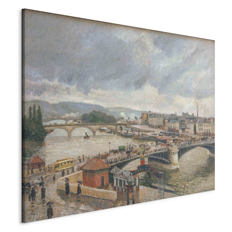 Reproduction Painting Blick auf die Große Brücke, Rouen, Regen 153495 additionalImage 2