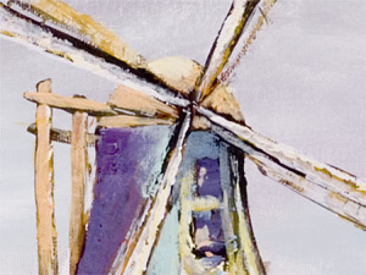 Canvas Art Print Pastel windmills 49695 additionalImage 2