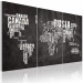 Canvas Map of the World (Spanish language) - triptych 55295 additionalThumb 2