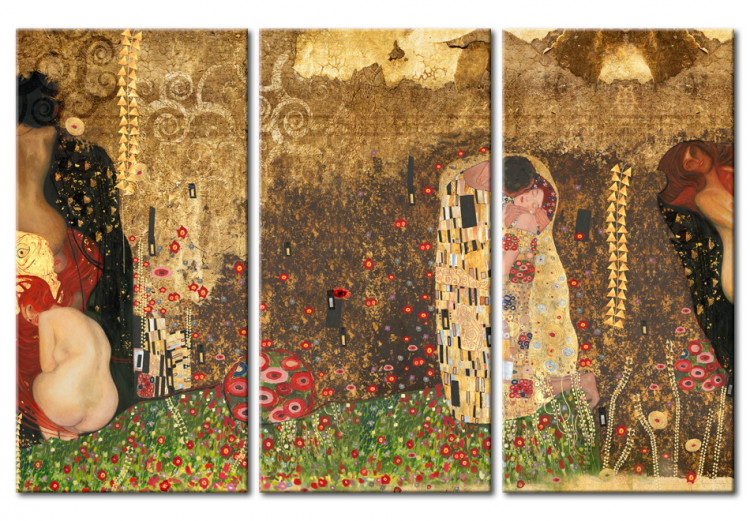 Canvas Gustav Klimt - inspiration, Triptych 56095