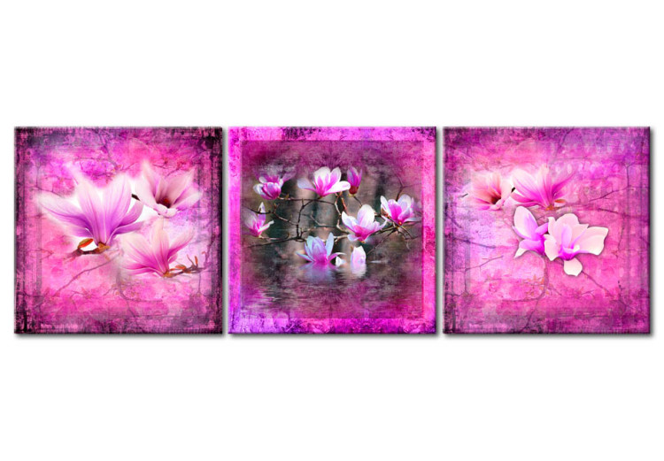 Canvas Art Print Pink magnolia flowers 56595