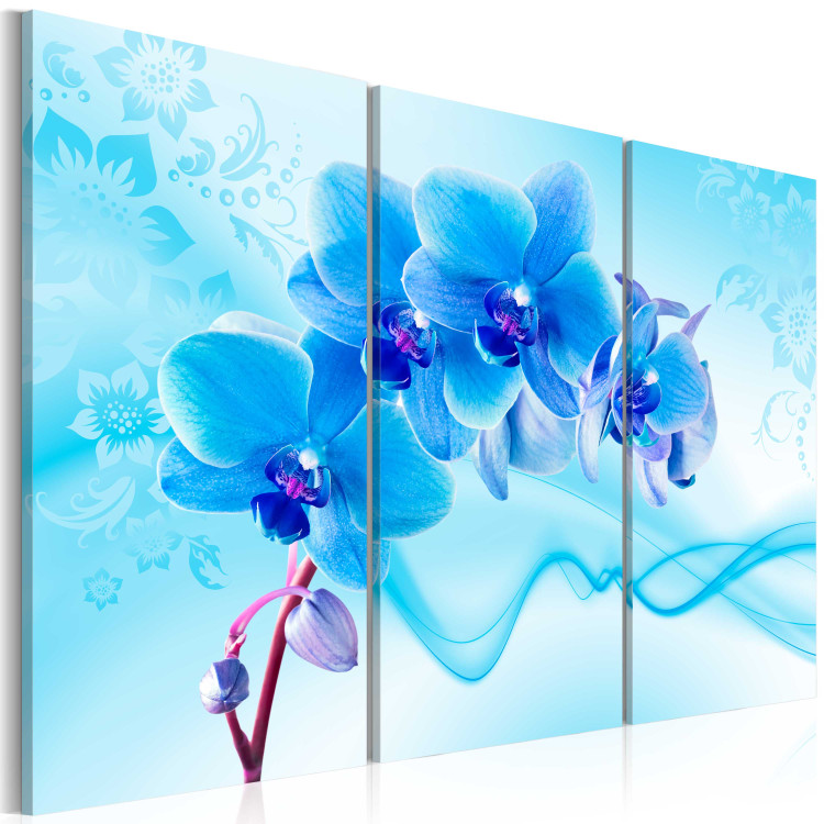 Canvas Art Print Ethereal orchid - blue 58795 additionalImage 2