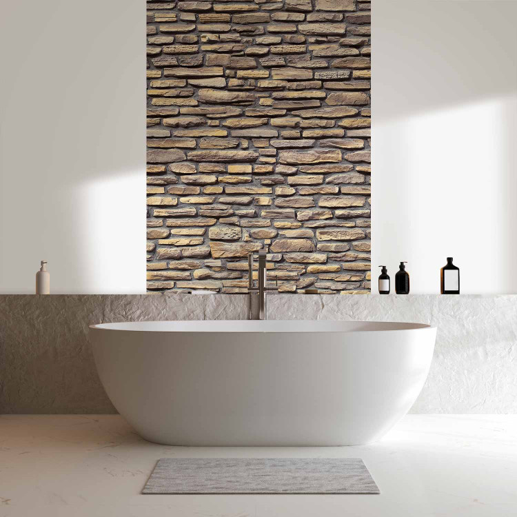Wall Mural Stone Wall - Background with Dark Brick Texture and 3D Effect 60995 additionalImage 8