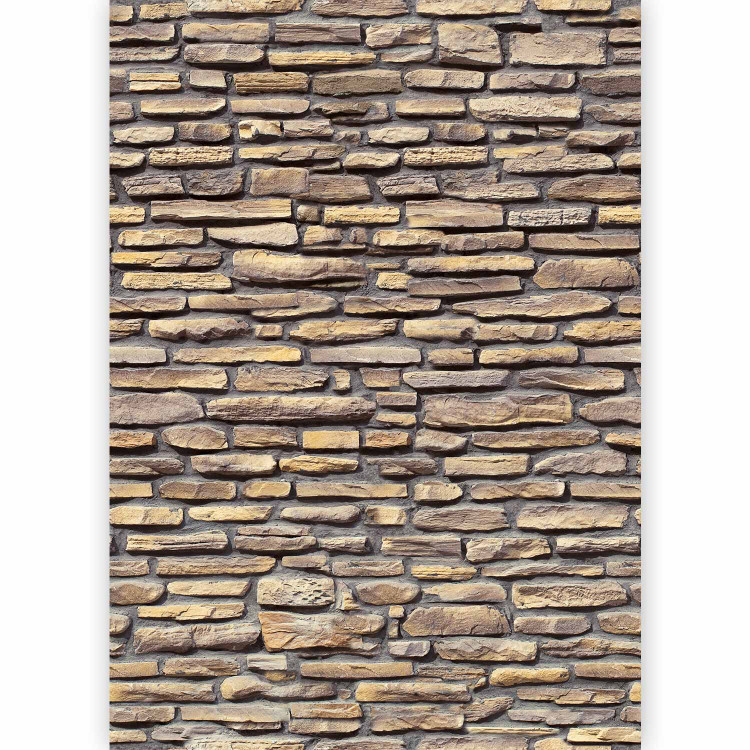 Wall Mural Stone Wall - Background with Dark Brick Texture and 3D Effect 60995 additionalImage 5