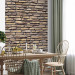 Wall Mural Stone Wall - Background with Dark Brick Texture and 3D Effect 60995 additionalThumb 4