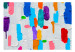 Wall Mural Colourful expression - painted pattern in coloured shapes on white background 90095 additionalThumb 1