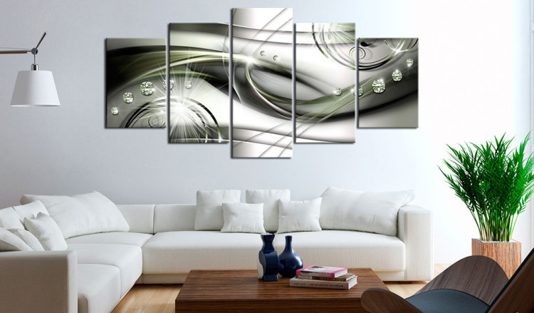Print On Glass The Wave of Green Glow [Glass] 92395 additionalImage 3