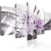 Canvas Art Print Crystal Finesse (5-piece) - Romantic Lilies in the Glow of Purple 93795 additionalThumb 2