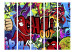 Room Divider Screen Chili Out - colorful graffiti with English writings and chili pepper 95295 additionalThumb 3
