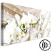 Canvas Orchid and Abstraction - White Flowers on Abstract Beige Background 98195 additionalThumb 6