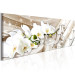 Canvas Orchid and Abstraction - White Flowers on Abstract Beige Background 98195 additionalThumb 2
