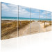 Canvas Art Print Beach Entrance (5-piece) - View of the Mediterranean Sea 98595 additionalThumb 2