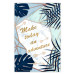 Poster Make today an adventure - golden English text and tropical leaves 114406