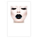 Poster Black lips - composition on white with a woman's face with dark lipstick 115006 additionalThumb 19