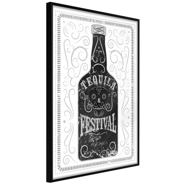 Poster Tequila festival - black and white decorative composition with a bottle of alcohol 115106 additionalImage 8