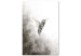 Canvas Art Print Bird in Floral Motif (1-part) - Hummingbird on Textured Background 116306