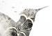 Canvas Art Print Bird in Floral Motif (1-part) - Hummingbird on Textured Background 116306 additionalThumb 5