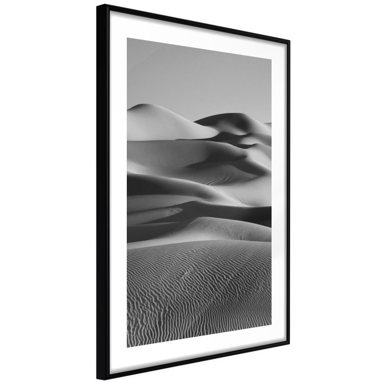 Poster Desert Dunes - black and white landscape amidst hot desert sands 116506 additionalImage 13