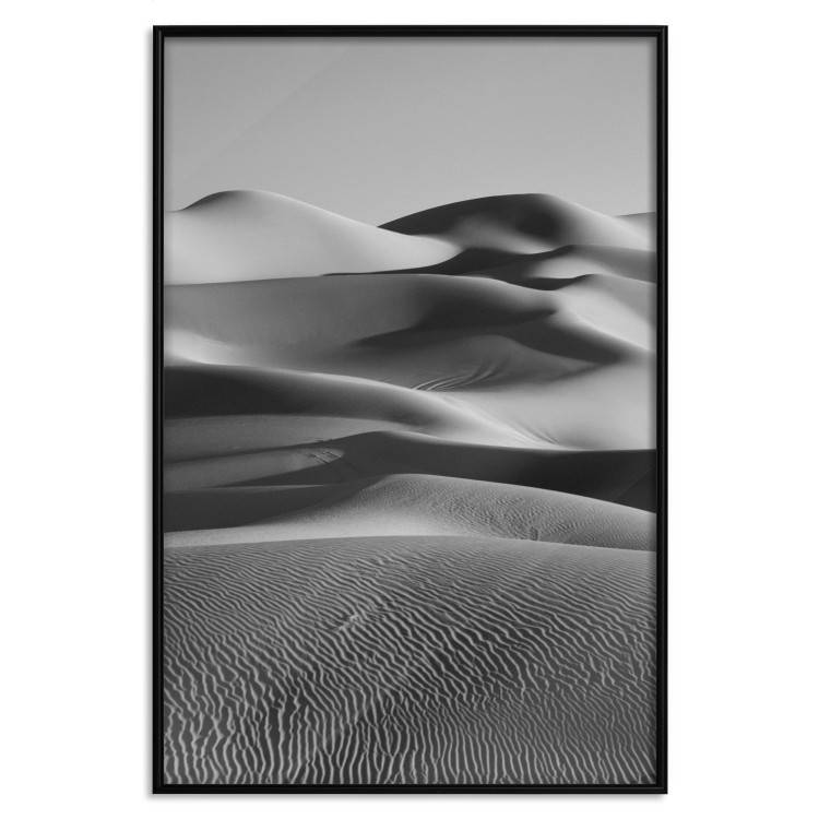 Poster Desert Dunes - black and white landscape amidst hot desert sands 116506 additionalImage 24