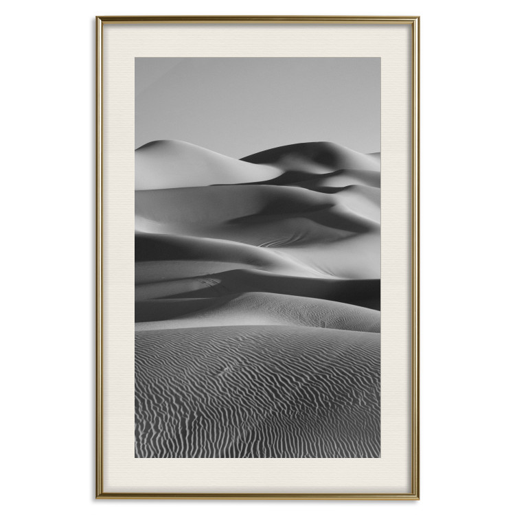 Poster Desert Dunes - black and white landscape amidst hot desert sands 116506 additionalImage 19