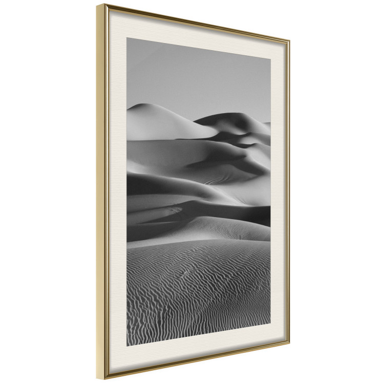 Poster Desert Dunes - black and white landscape amidst hot desert sands 116506 additionalImage 6