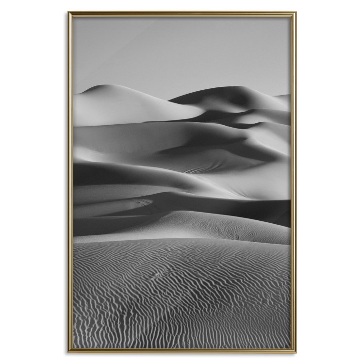Poster Desert Dunes - black and white landscape amidst hot desert sands 116506 additionalImage 20