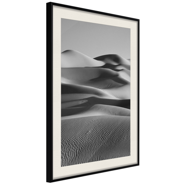 Poster Desert Dunes - black and white landscape amidst hot desert sands 116506 additionalImage 14