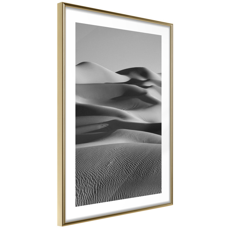 Poster Desert Dunes - black and white landscape amidst hot desert sands 116506 additionalImage 10