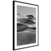 Poster Desert Dunes - black and white landscape amidst hot desert sands 116506 additionalThumb 12