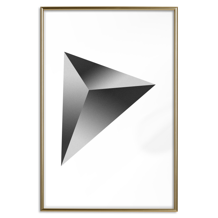 Poster Geometric Solid - simple black and white composition with a convex figure 116606 additionalImage 14