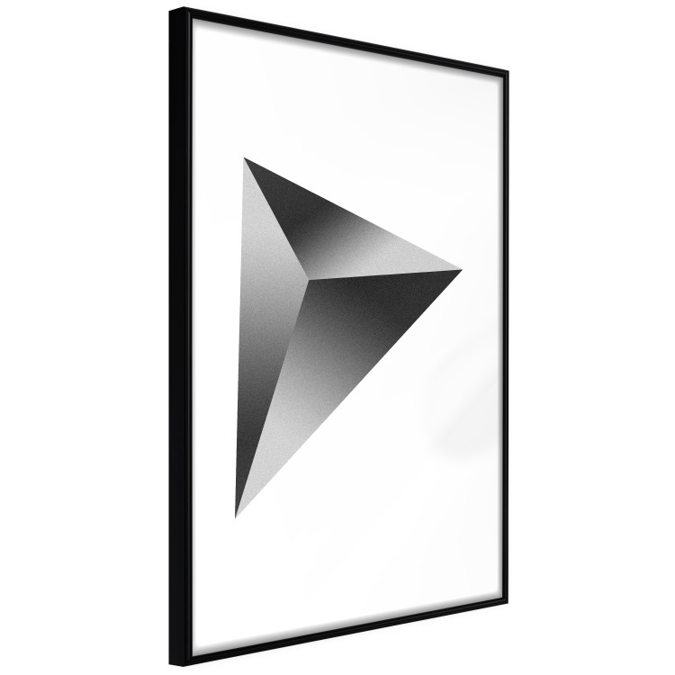 Poster Geometric Solid - simple black and white composition with a convex figure 116606 additionalImage 13