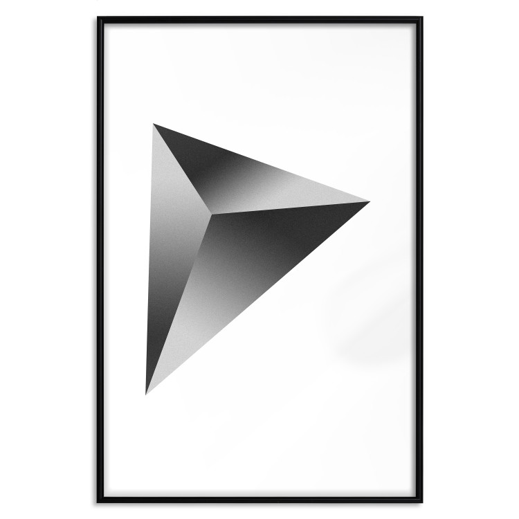 Poster Geometric Solid - simple black and white composition with a convex figure 116606 additionalImage 15