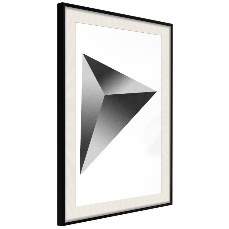 Poster Geometric Solid - simple black and white composition with a convex figure 116606 additionalImage 3
