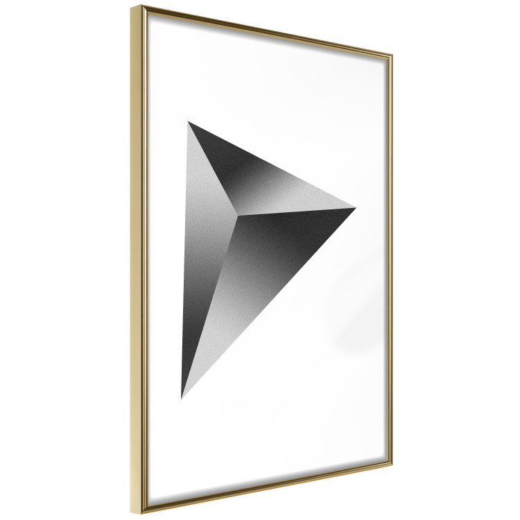 Poster Geometric Solid - simple black and white composition with a convex figure 116606 additionalImage 6