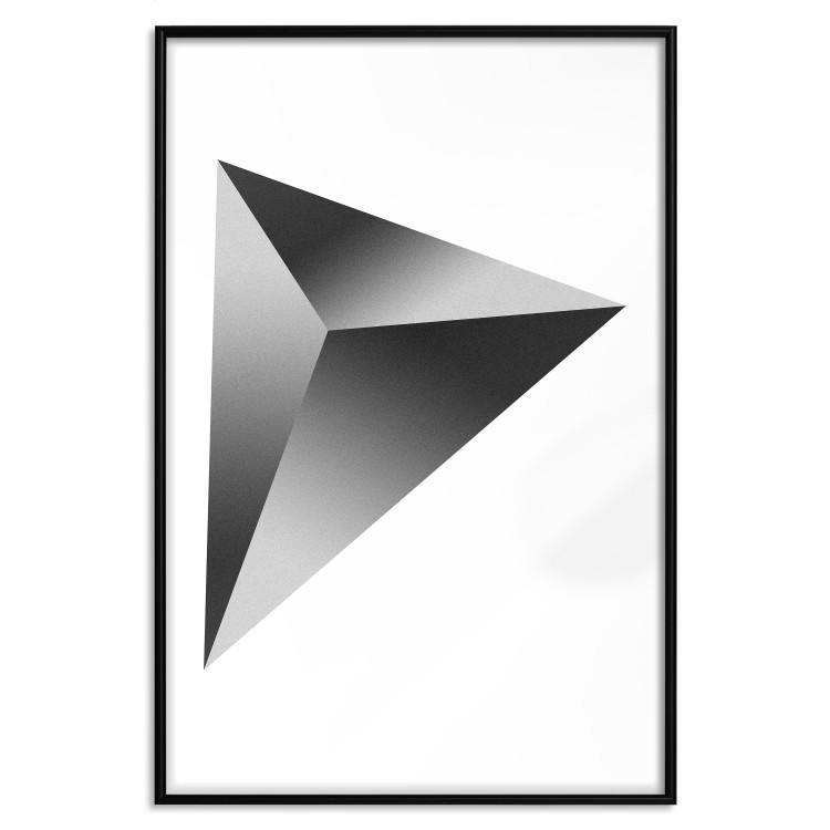 Poster Geometric Solid - simple black and white composition with a convex figure 116606 additionalImage 18