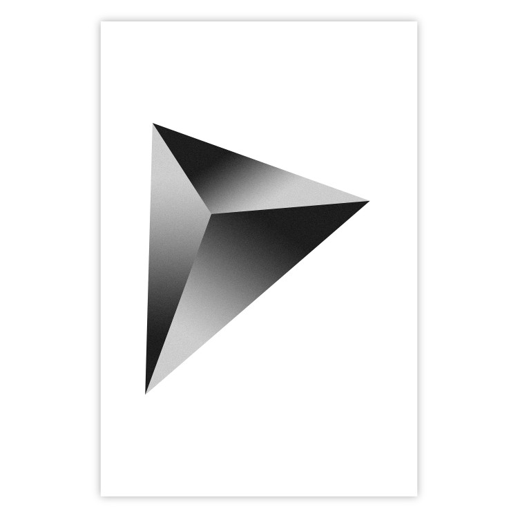 Poster Geometric Solid - simple black and white composition with a convex figure 116606 additionalImage 25