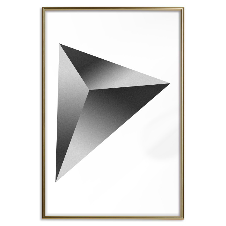 Poster Geometric Solid - simple black and white composition with a convex figure 116606 additionalImage 20