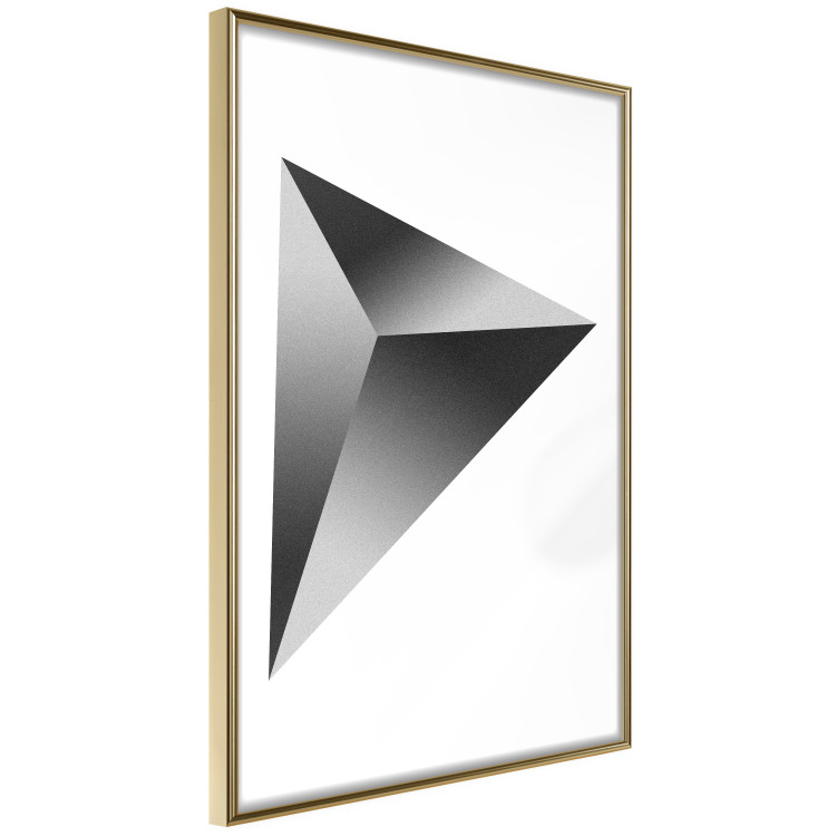 Poster Geometric Solid - simple black and white composition with a convex figure 116606 additionalImage 12