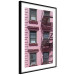 Wall Poster Fire Escape Stairs - architectural shot with a pink-painted building 116706 additionalThumb 11