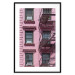 Wall Poster Fire Escape Stairs - architectural shot with a pink-painted building 116706 additionalThumb 15