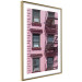 Wall Poster Fire Escape Stairs - architectural shot with a pink-painted building 116706 additionalThumb 8