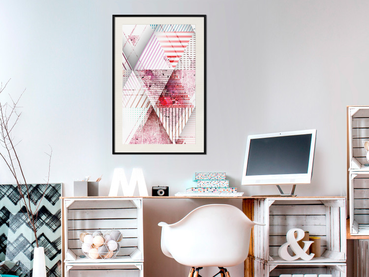 Wall Poster Geometric Triangle - colorful abstract composition in triangles 117206 additionalImage 21