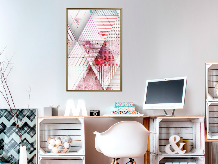 Wall Poster Geometric Triangle - colorful abstract composition in triangles 117206 additionalImage 7