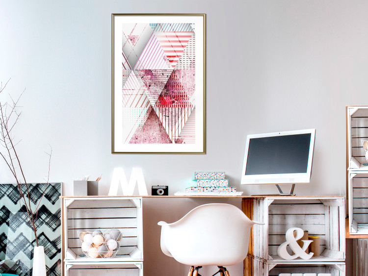 Wall Poster Geometric Triangle - colorful abstract composition in triangles 117206 additionalImage 14