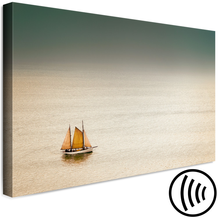 Canvas Art Print Lonely Sailboat on Empty Sea (1-part) - Maritime Scene 117306 additionalImage 6