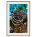 Poster Cassiopeia - colorful abstraction with two circles in gold and silver 117606 additionalThumb 19