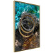 Poster Cassiopeia - colorful abstraction with two circles in gold and silver 117606 additionalThumb 12