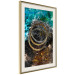 Poster Cassiopeia - colorful abstraction with two circles in gold and silver 117606 additionalThumb 2