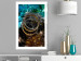 Poster Cassiopeia - colorful abstraction with two circles in gold and silver 117606 additionalThumb 2