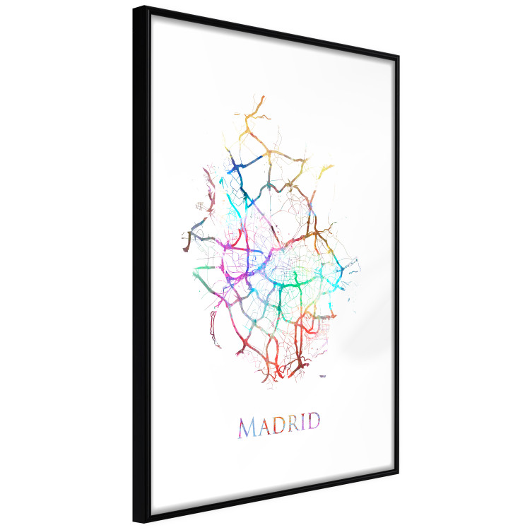 Poster Madrid - colorful map of one of the cities in Spain and English inscription 117906 additionalImage 11